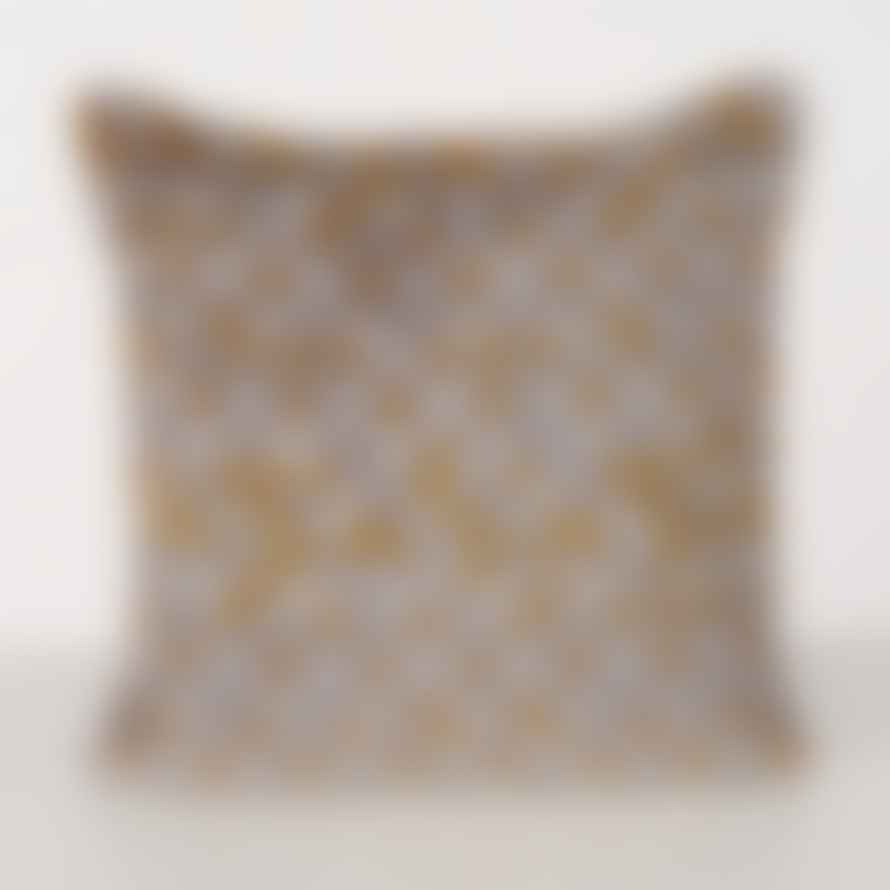 &Quirky Colour Pop Dotty Tufted Cushion : Grey Or Yellow