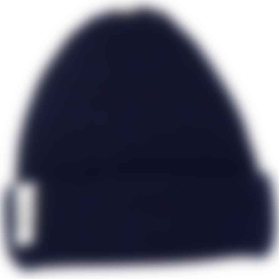Bobbl. Wool Hat In Navy