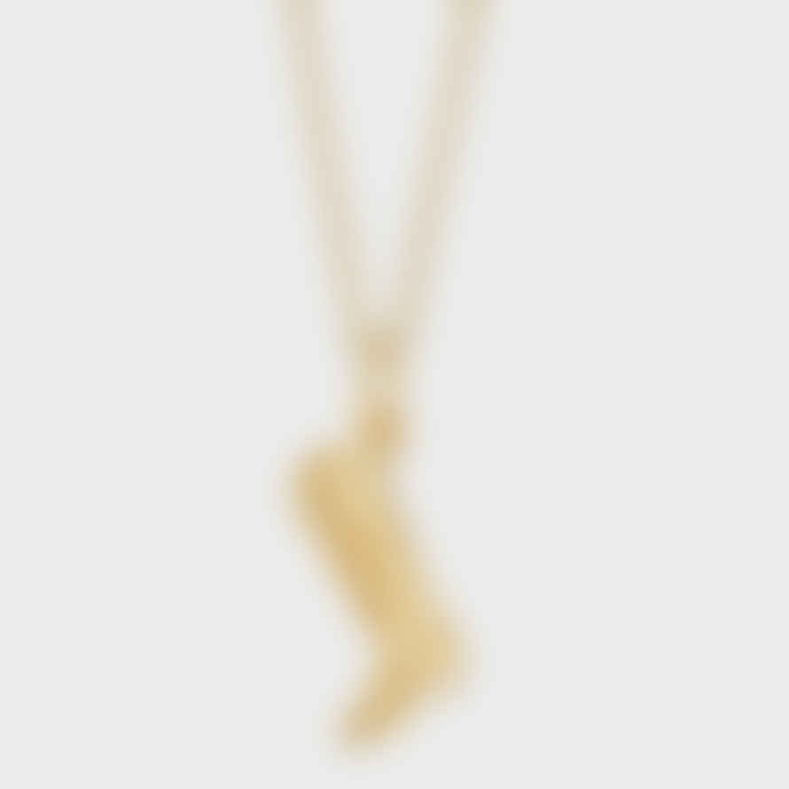 Scream Pretty  Cowboy Boot Necklace - Gold Plated - Standard Chain Length