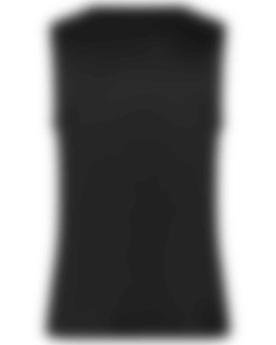 Rosemunde Shiny Silk Top - Black