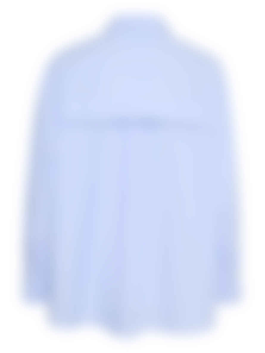 InWear Rimma Light Blue Striped Oversized Shirt