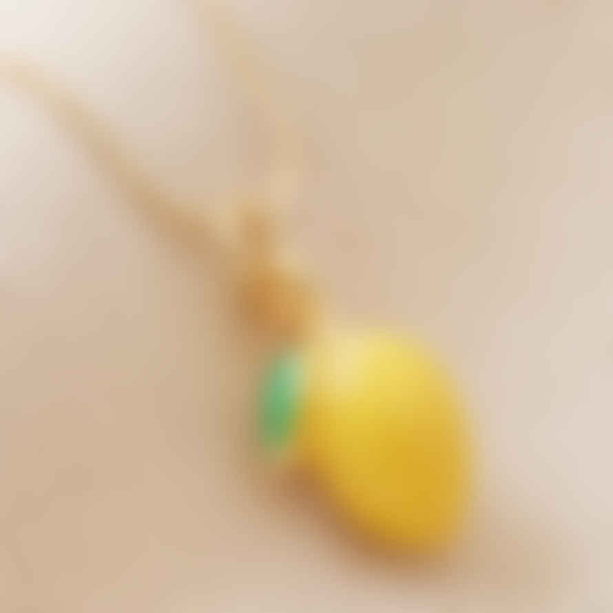 Lisa Angel Lemon Pendant Necklace