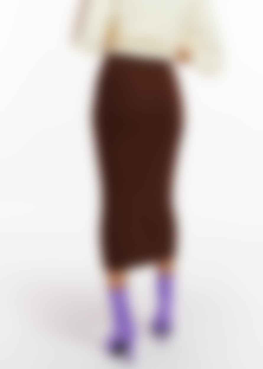 Essentiel Antwerp Brown Equip Knitted Skirt