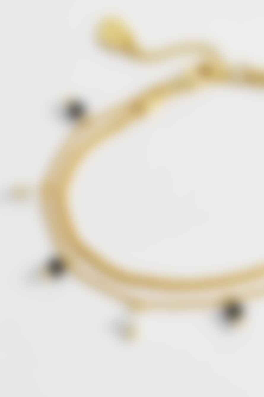 Estella Bartlett  Gold Plated Double Chain Charm Bracelet