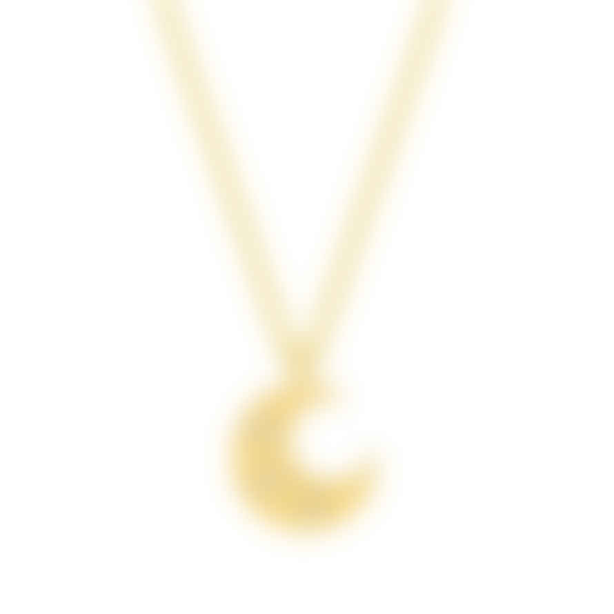 Estella Bartlett  Three Stone Moon Necklace - Gold Plated