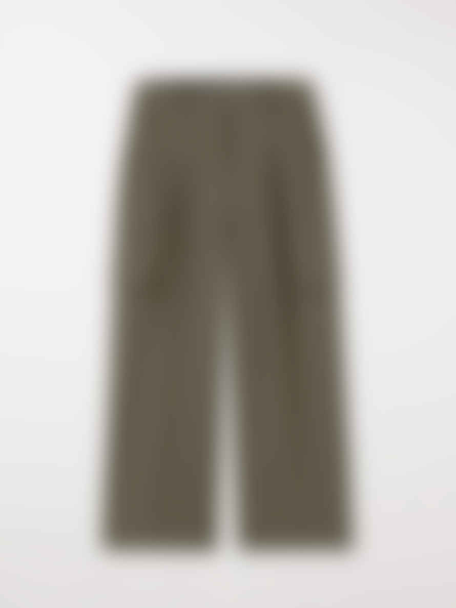 Luisa Cerano Cargo Trousers With Front Pleat Greyish Khaki