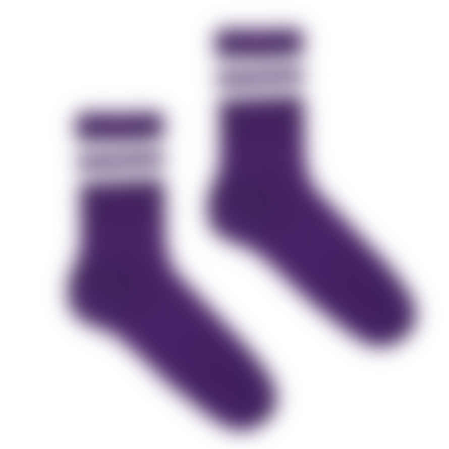 KLUE Organic Cotton Tennis Socks | Purple And White