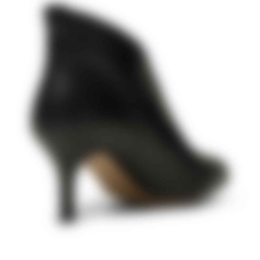 Shoe The Bear Black Leather Valentine Heel Booties