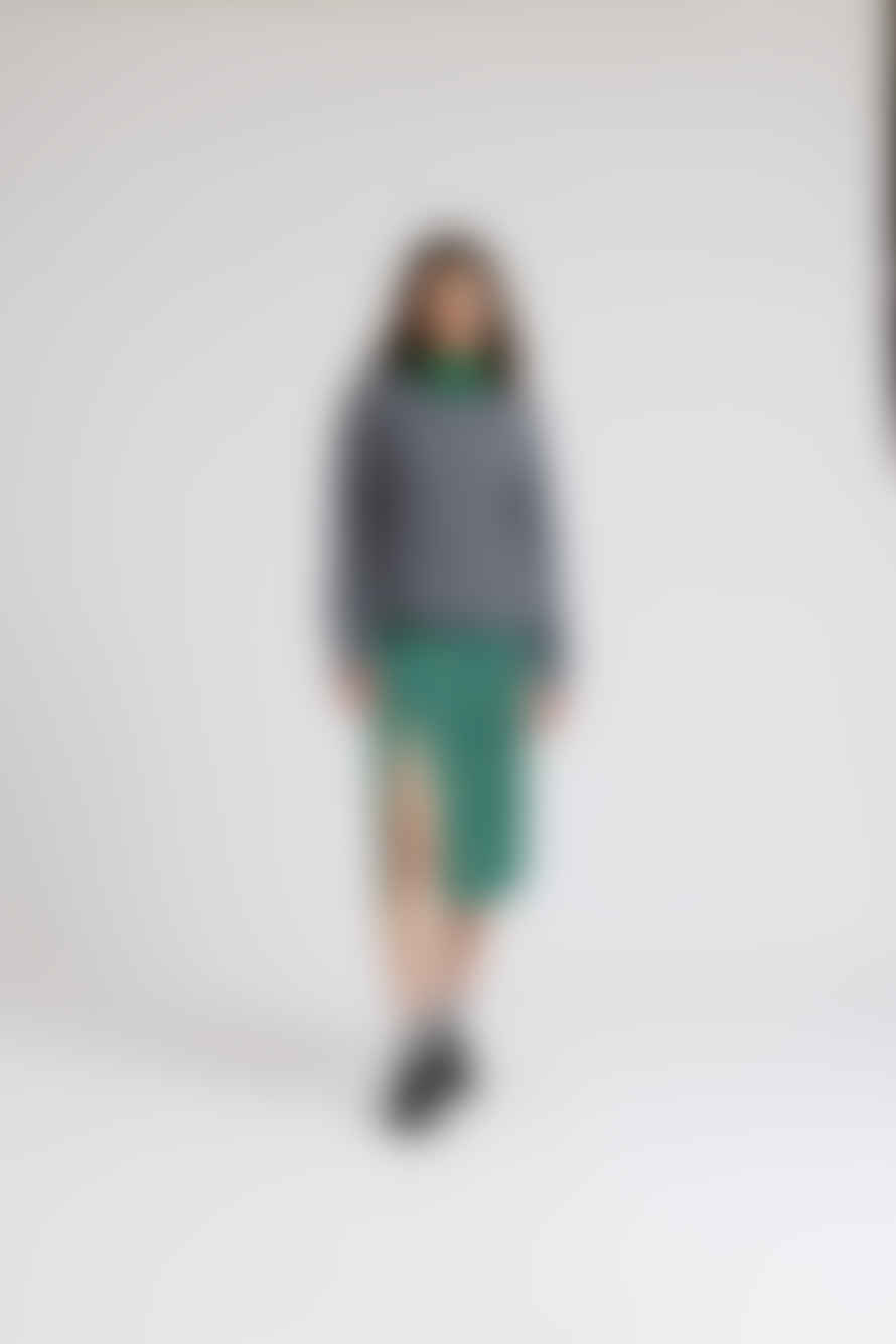 Idano Monica Jumper In Green With Green Contrast