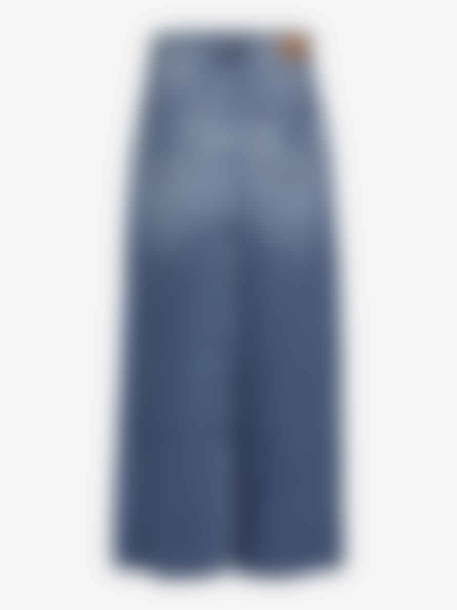 Object Harlow Long Denim Skirt - Medium Blue