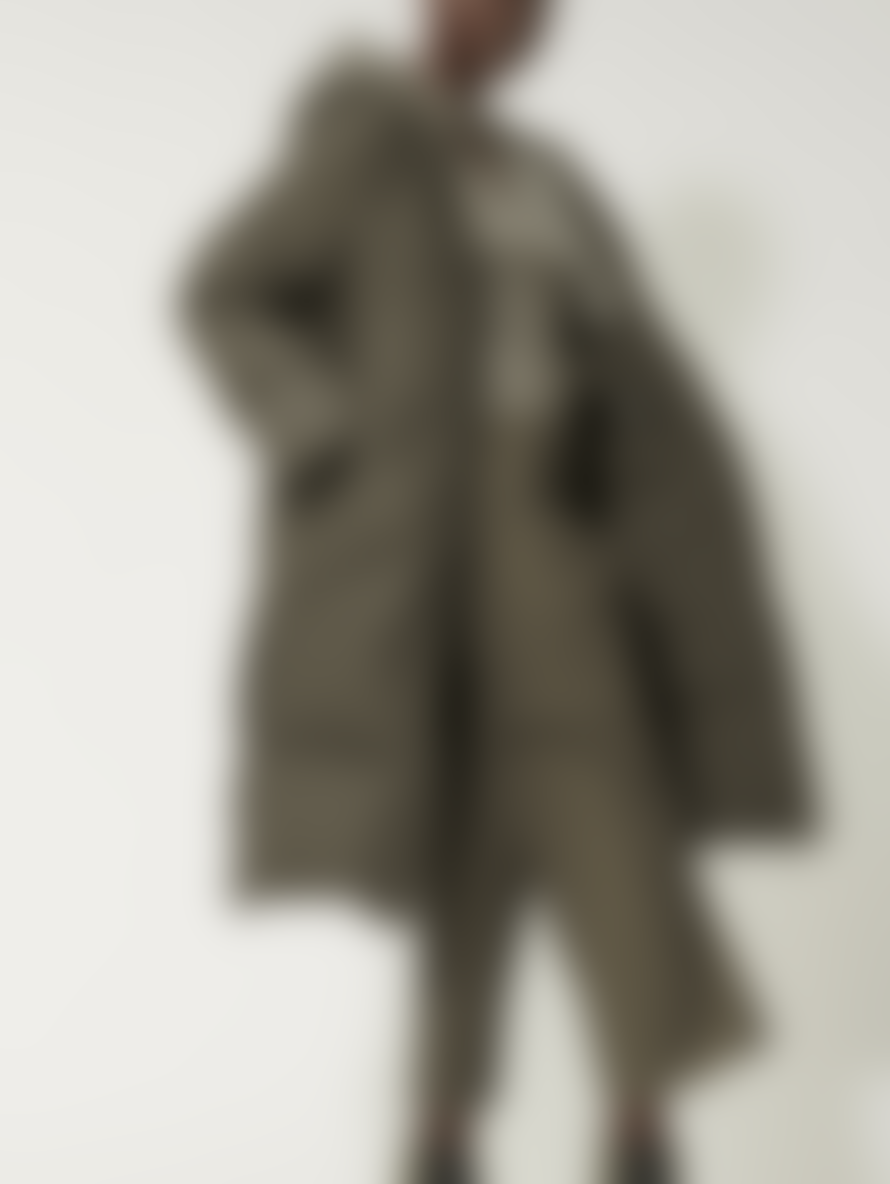 Luisa Cerano Khaki Long Quilted Down Coat With Hood 488927 4097 Col 354