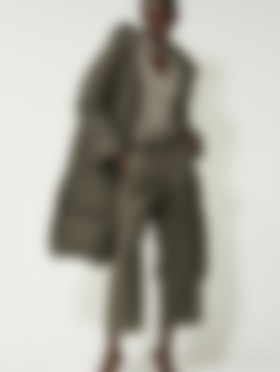 Luisa Cerano Khaki Long Quilted Down Coat With Hood 488927 4097 Col 354