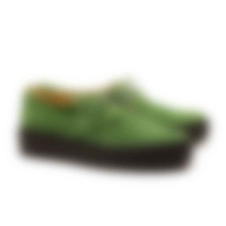 Tracey Neuls Geek Platform Kiwi Green Printed Leather Sneakers