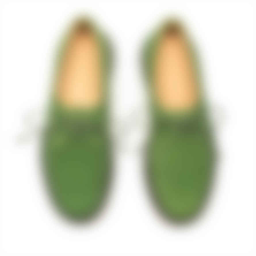 Tracey Neuls Geek Platform Kiwi Green Printed Leather Sneakers