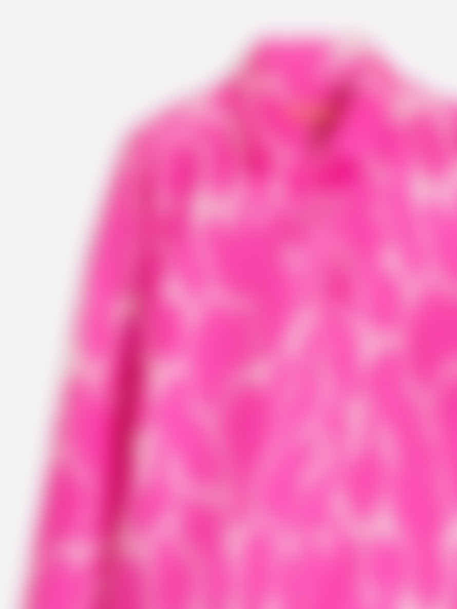 Vilagallo Isabella Silk Shirt In Pink and Ivory