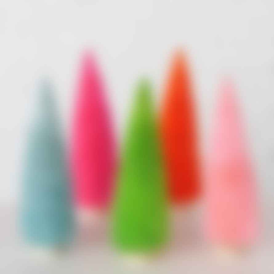 &Quirky Neon Bottle Brush Tree Tall : Orange, Green, Blue, Pink & Bright Pink