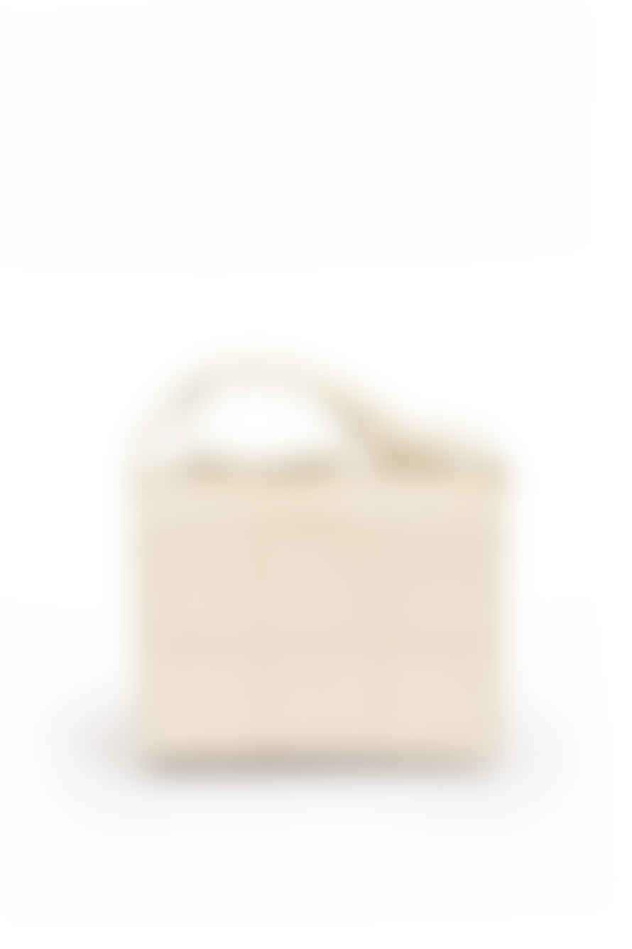 Aleo Matchbox Mini Cross Body Leather Bag - Chalk