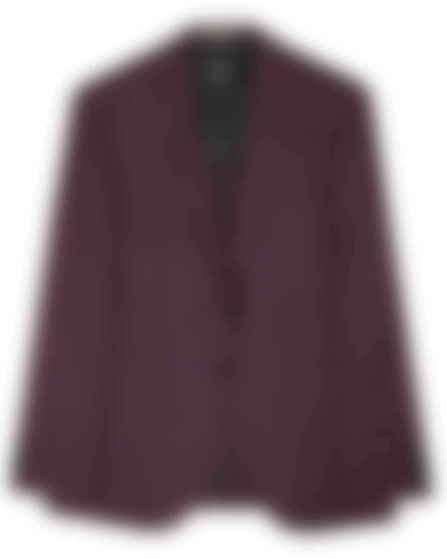 Hugo Boss H Janson Dark Red Wool and Silk Blend Jacket