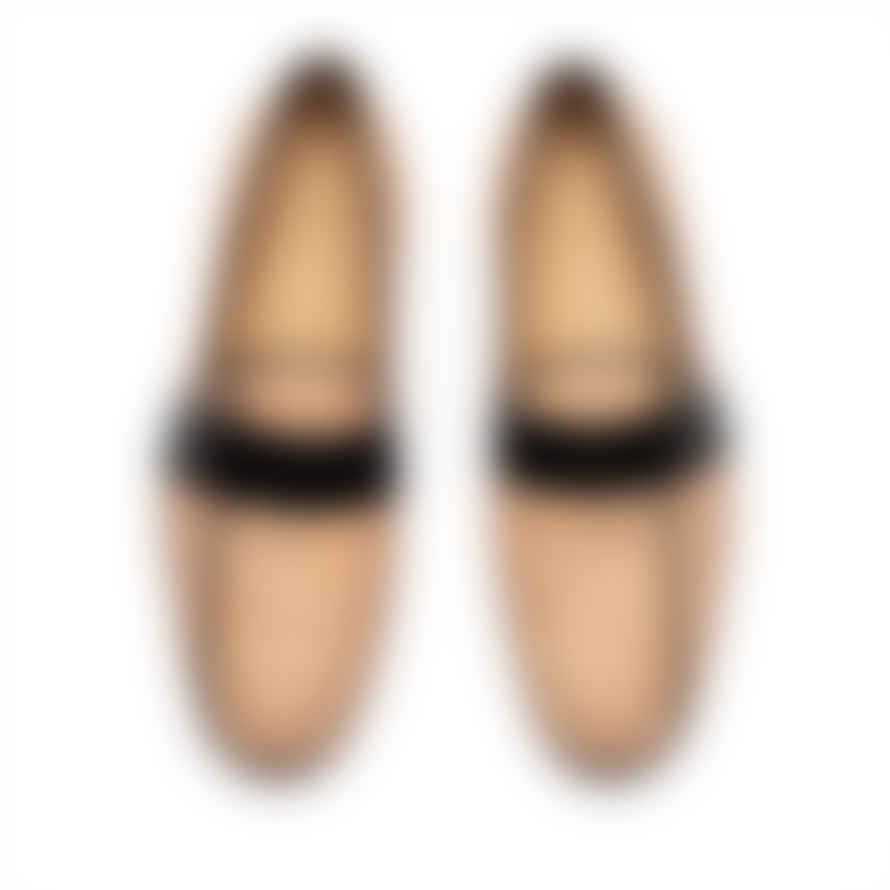 Tracey Neuls Mondrian Neutral | Natural Black Leather Loafers