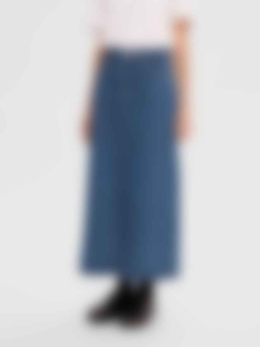 Annabelle 87 Mid Blue Denim Skirt