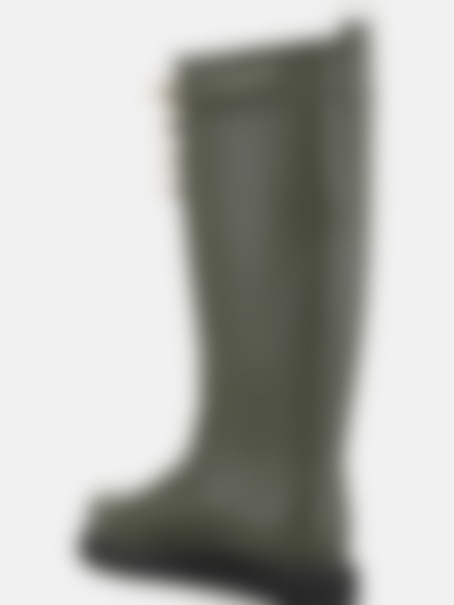 Ilse Jacobsen  Long Length Rubber Lace Up Wellington Boots Army Rub1 410