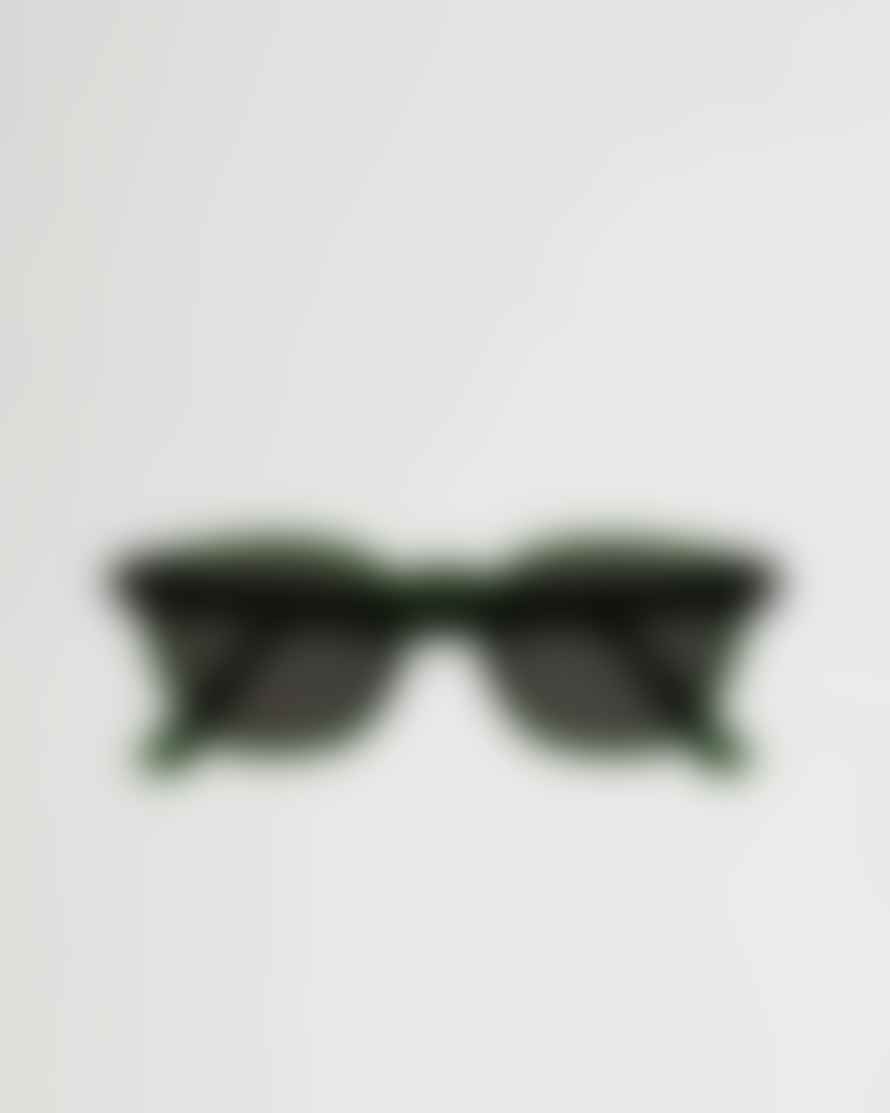 Monokel Eyewear Grey Lens River Bottle Green Sunglasses