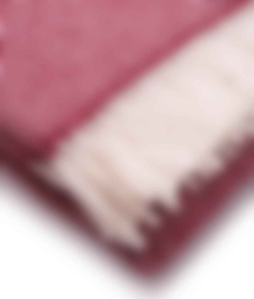 So Cosy Raspberry Red and White Dani Throw
