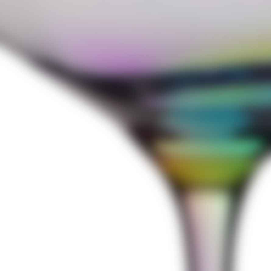 &Quirky Rainbow Champagne Coupe Glass