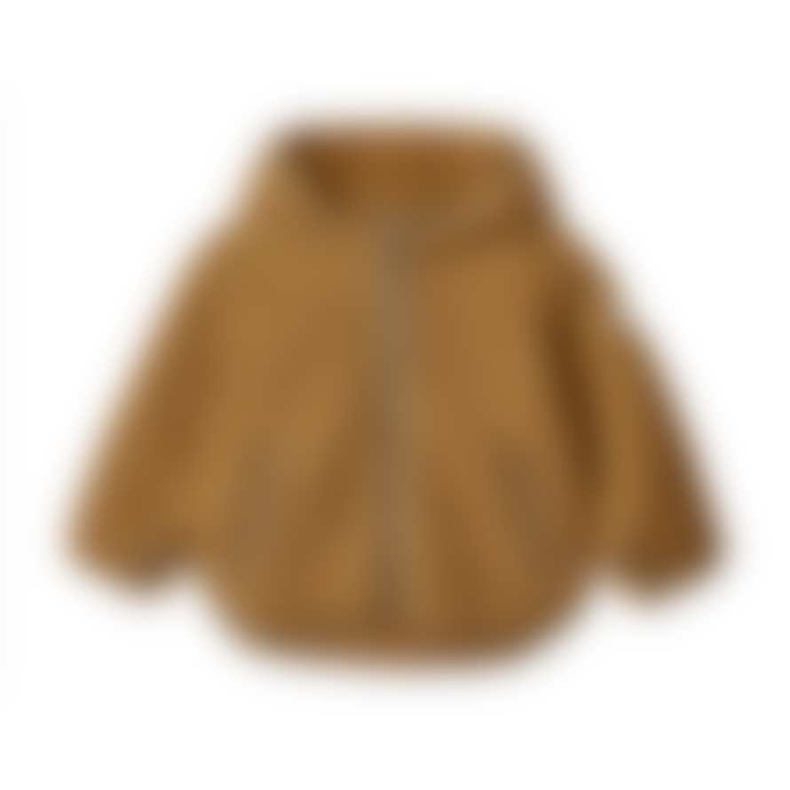 Liewood Mara Hooded Pile Jacket In Oat/ Golden Brown