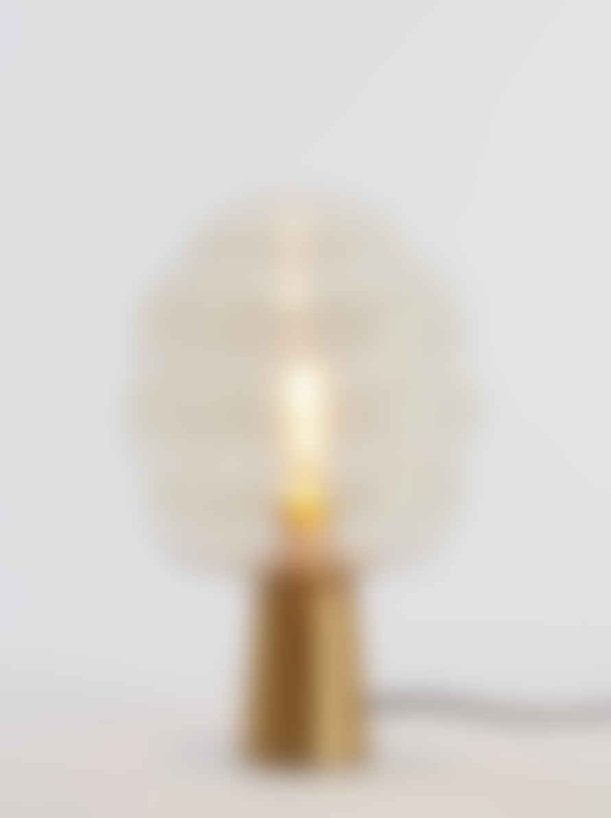 Light & Living Misty Medium Amber & Gold Glass Table Lamp