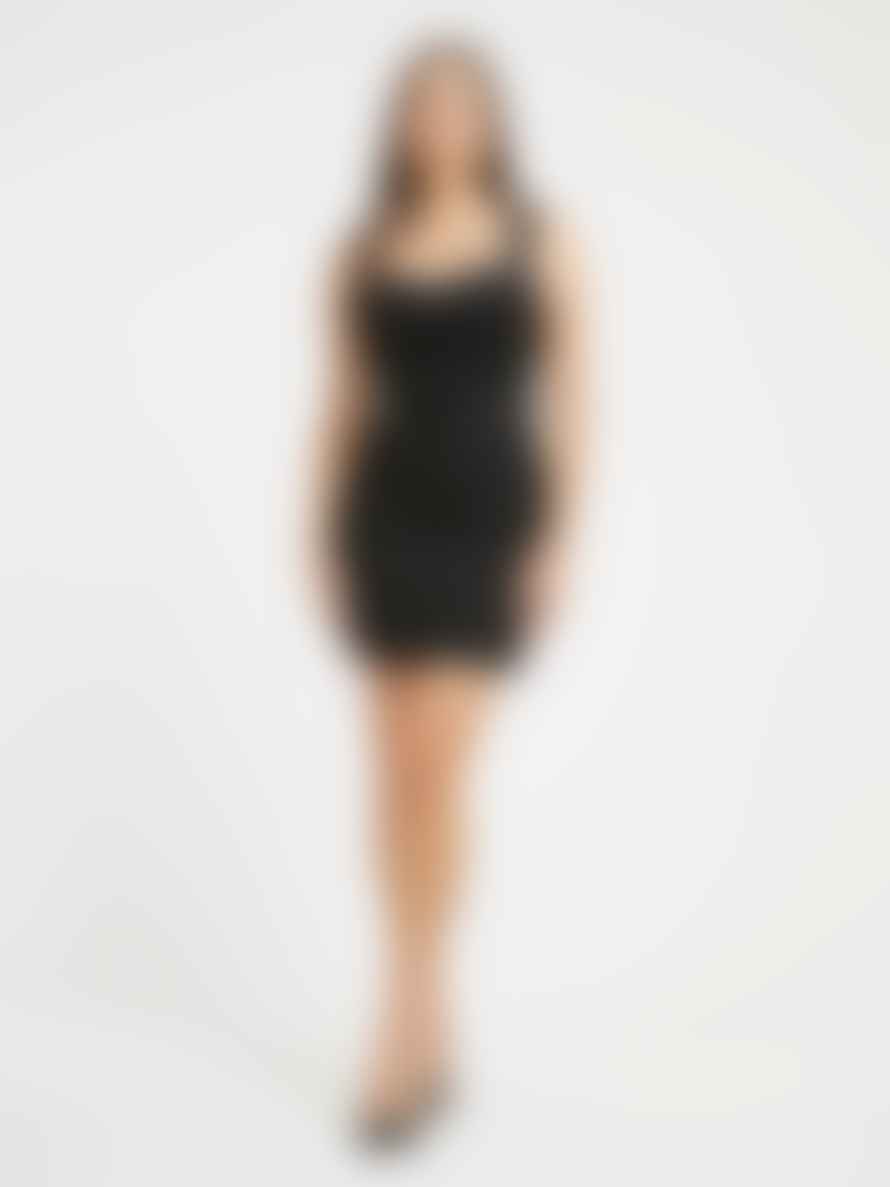 Guess Clarissa Tweed Dress - Black Tweed Fantasy