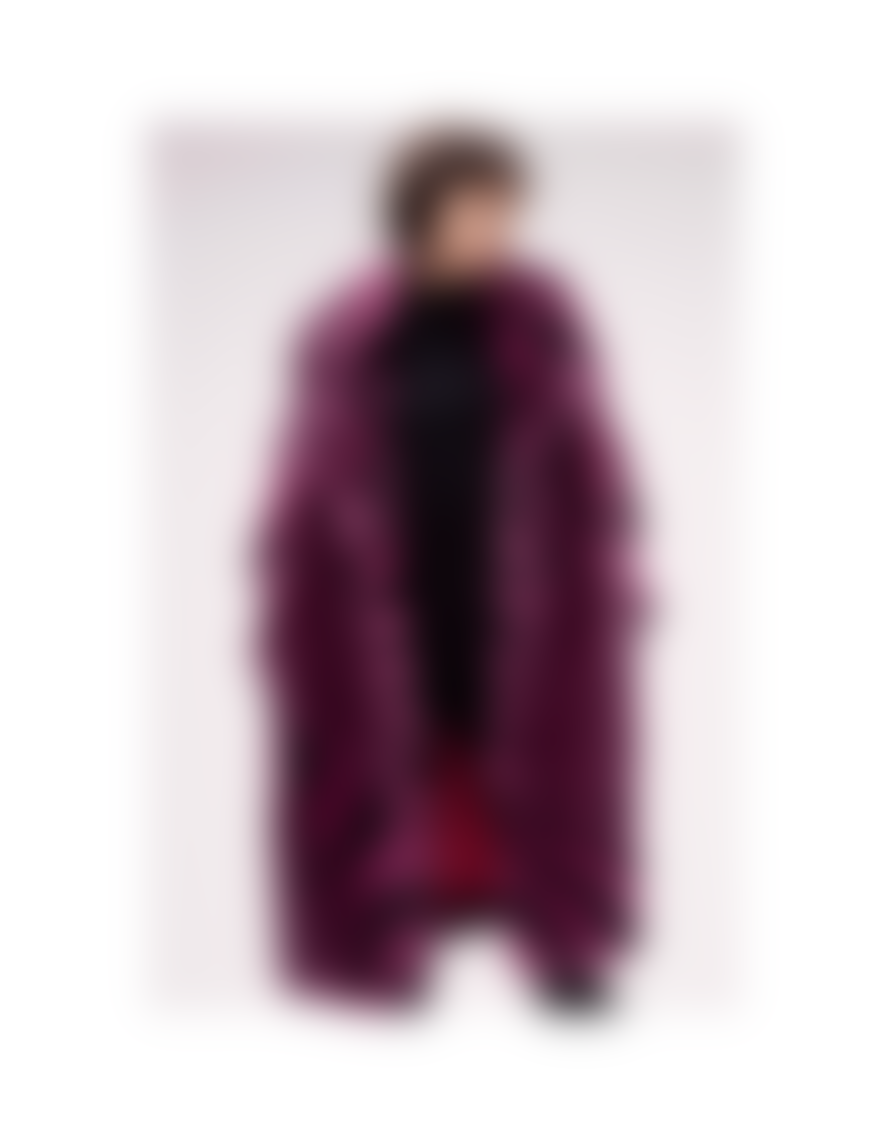 Diane Von Furstenberg Arwen Houndstooth Faux Fur Coat Col: Pink/ Black