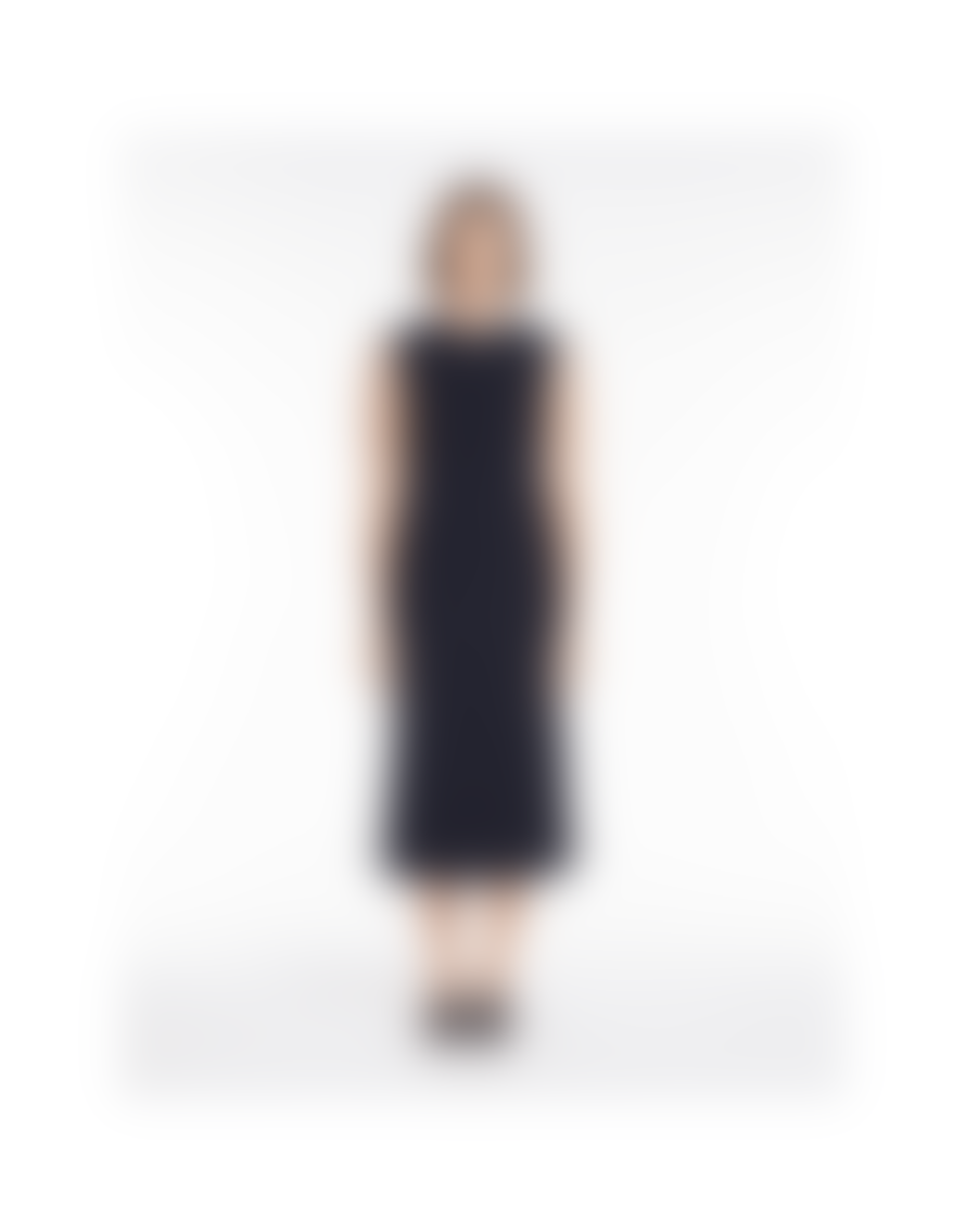 Max Mara Leisure Pagine Sleeveless Midi Dress Size: M, Col: Navy