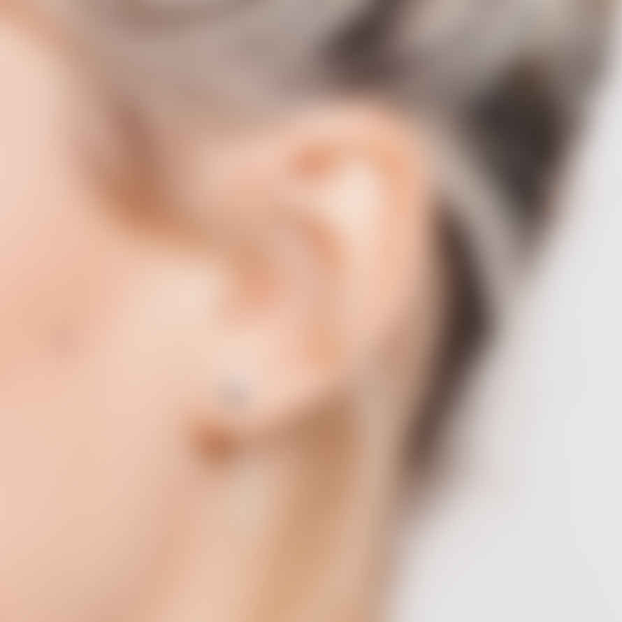 Matthew Calvin Stud Earrings Gold Drop Back Dot
