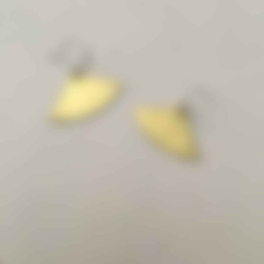 Ava  &  Bea Brass Silver Fan Earrings