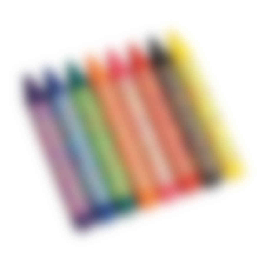 Rex London Set Of 8 Large Colourful Crayons