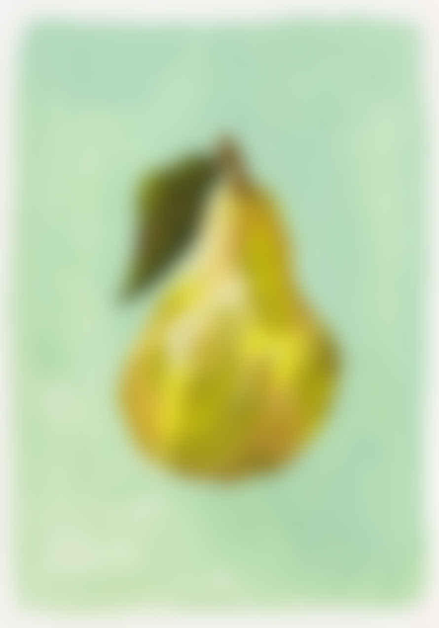 Candice Gray Pear Print A4 Still Life