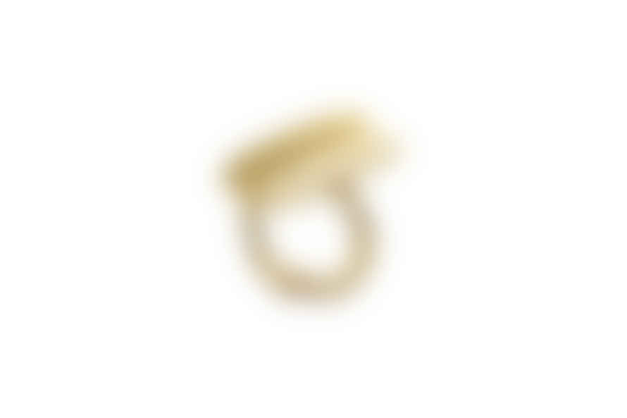Nkuku Huron Hammered Ring Band - Gold