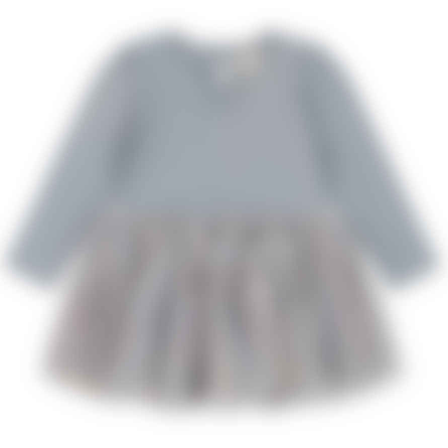 Konges Slojd Fairy Ballerina Dress Gray With Starts - Konges Sløjd - Girls Clothing