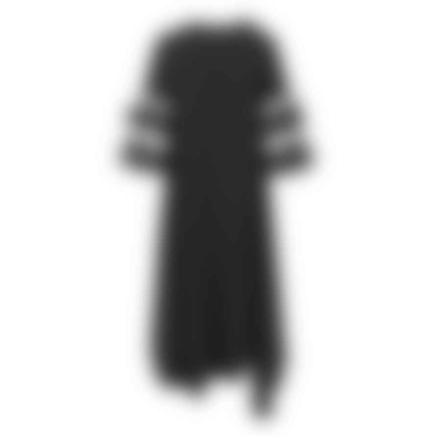 Xenia Nila Dress With Ornate Sleeves - Black, Xs