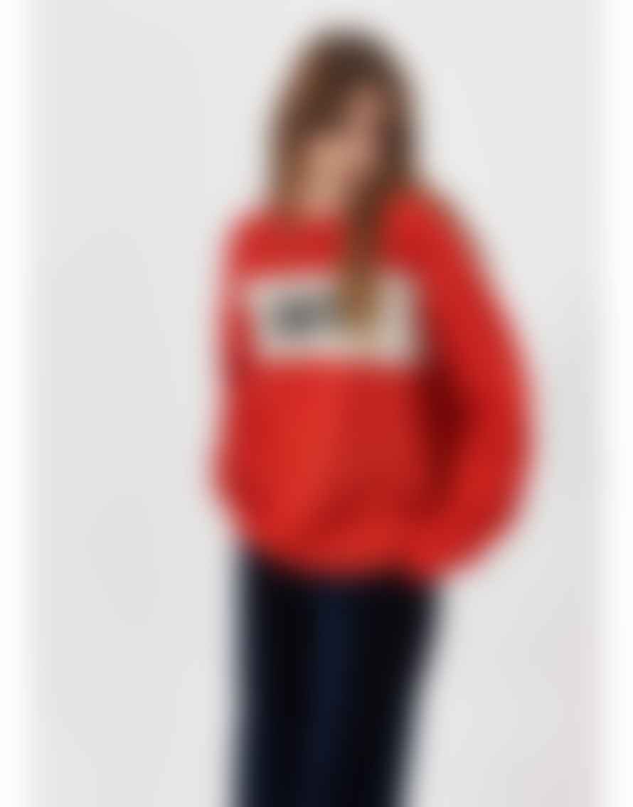 Bella Freud  1970 Oversized Knitted Jumper Size: L, Col: Red