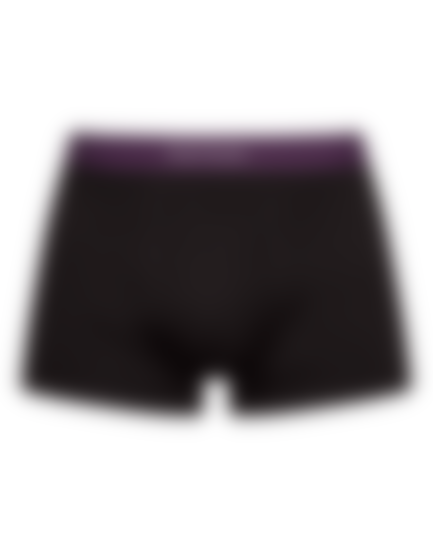 Paul Smith 3 Pack Underwear Col: Black With Teal/green/purple Waistban