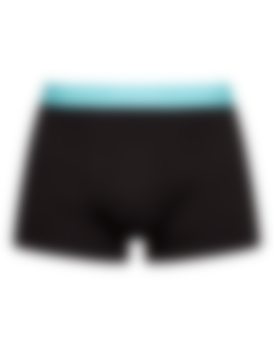 Paul Smith 3 Pack Underwear Col: Black With Teal/green/purple Waistban