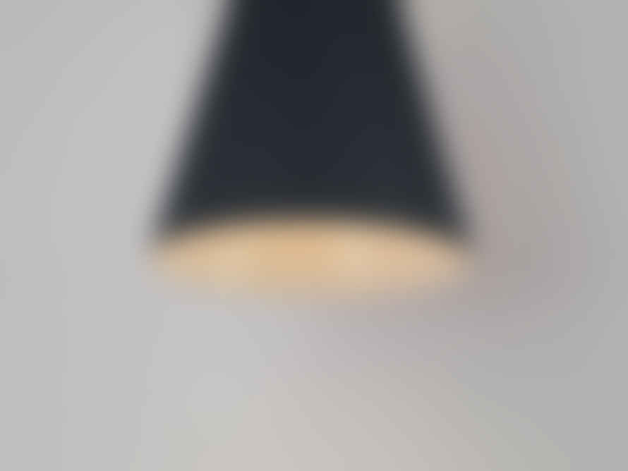 houseof Charcoal Grey Cone Shade Wall Light
