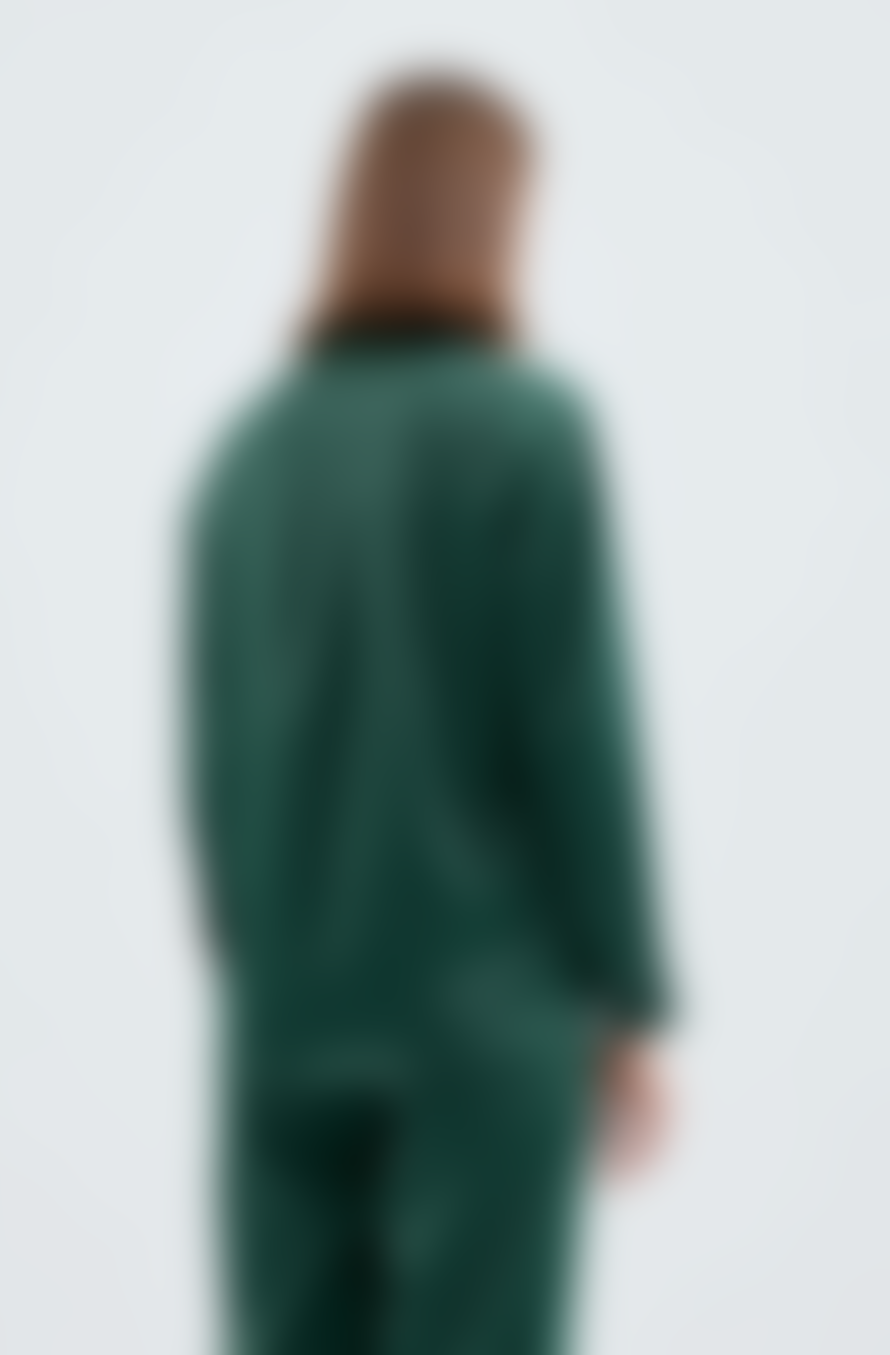 FRNCH Compania Fantastica Satin Long Sleeve Shirt - Deep Green
