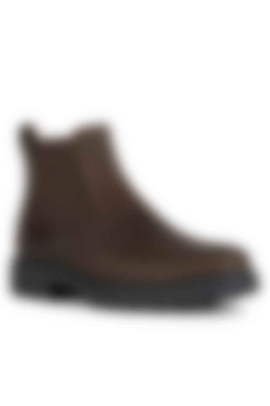 GEOX - Spherica Ec7 Coffee Chelsea Leather Ankle Boots U36fra000ffc6009