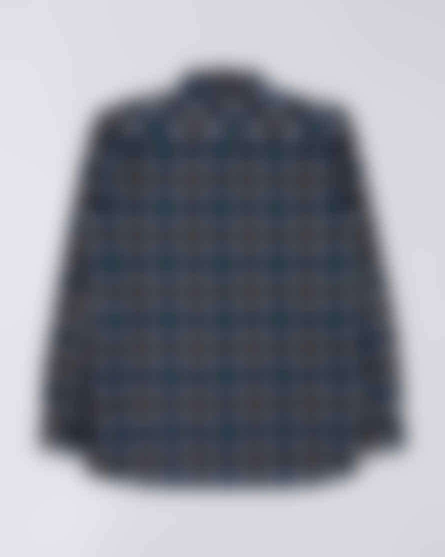 Edwin Navy and Blue Labour Flannel Shirt