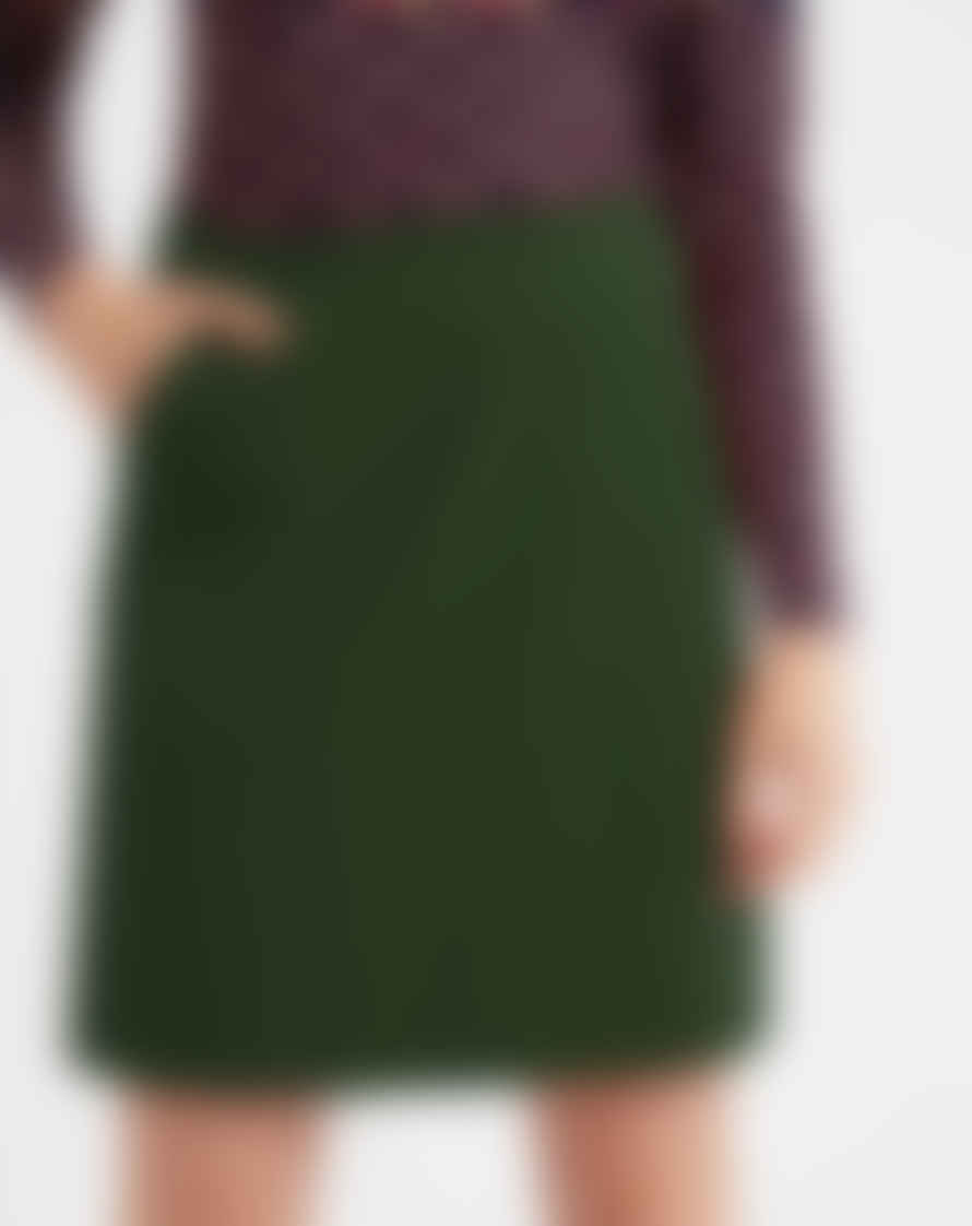 Louche London Louche - Dylan Mini Skirt - Green Babycord