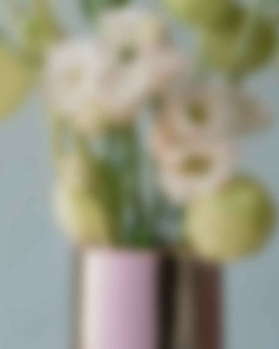 Mattina Moderna Lilac and Mirror Striped Ceramic Mou Vas