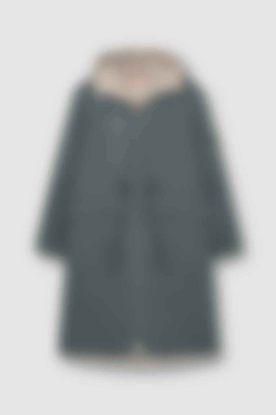 Rino and Pelle Coat Josien Long Reversible Faux Fur Hooded Night